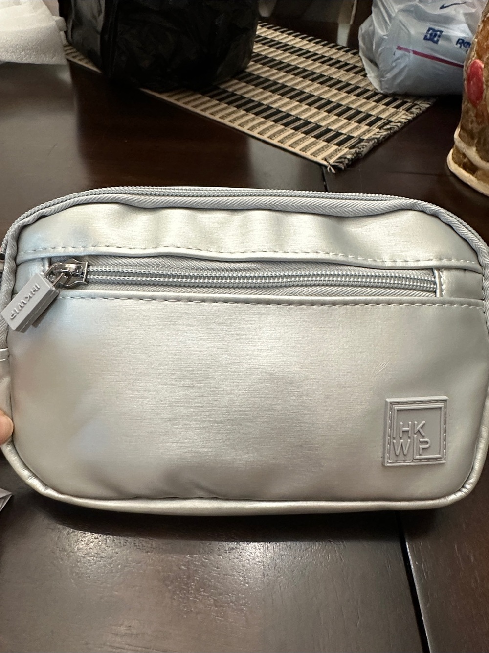 IHKWIP Metallic Silver RFID Wristlet Wallet - Picture 3 of 6